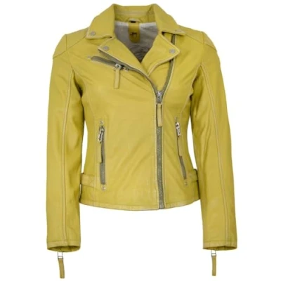 Abbildung von Gipsy by Mauritius Lederjacke PGG S23 Damen Bikerjacke Lammnappa yellow