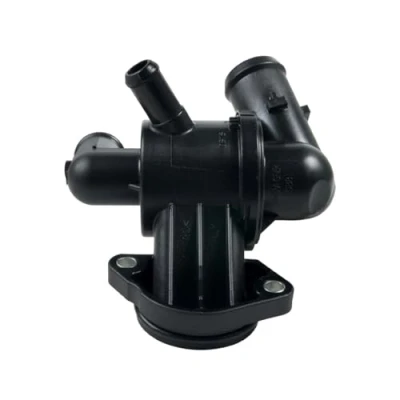 Abbildung von GATES TH47987G1 Kühlwasserthermostat 87 mit Dichtungen Gehäuse VOLKSWAGEN: Golf 6, Passat B6 Variant, Plus / Crossgolf, AUDI: A3 Schrägheck