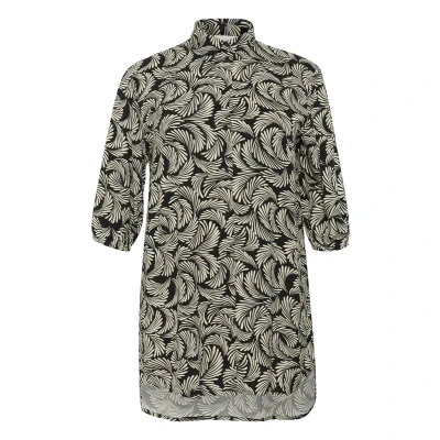 Abbildung von Kaffe Curve Sonna Hemdbluse, Damen, Größe: 52, Black deep antique white print