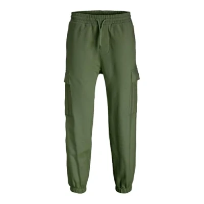 Abbildung von JACK &amp; JONES Herren Hose Jogginghose Freizeithose JPSTKane Collective Cargo Sweat Pants Imp, Farbe:Grün, Artikel: Agave Green, Größe:XL