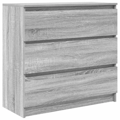 Abbildung von vidaXL Sideboard Grau Sonoma 80x35x76 cm Holzwerkstoff, Kommode, Schrank, Flurschrank, Anrichte, Küchenschrank, Wohnzimmerschrank, Wohnzimmermöbel