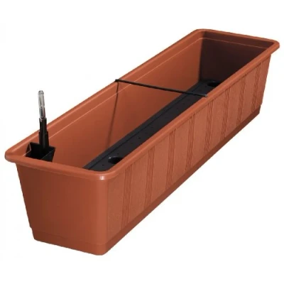 Abbildung von Geli Blumenkasten Kasten Aqua Green Plus 100 terrakotta