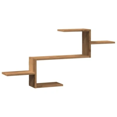 Abbildung von vidaXL Wandregal, Bücherregal mit Stauraum, Hängeregal für Esszimmer Wohnzimmer, Schweberegal Wandboard, Modern, Artisan Eiche Holzwerkstoff
