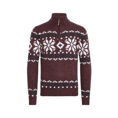 Abbildung von Solid Norwin Strickpullover, Herren, Größe: Large, Wine red