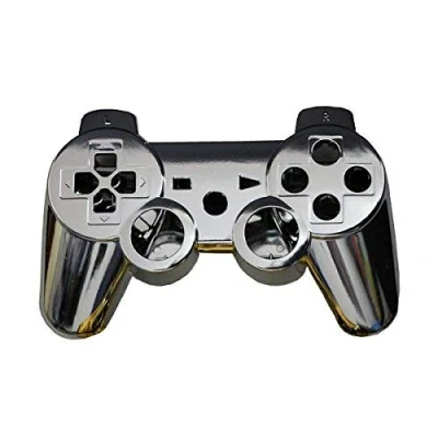 Abbildung von OSTENT Full Controller Shell Gehäuse Button Kit kompatibel für Sony PS3 Bluetooth Farbe Silber