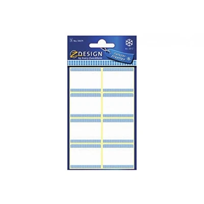 Abbildung von AVERY Zweckform 59371 Gefrieretiketten 40 Aufkleber (temperaturbeständig bis zu 20C, 28x36mm, weiß blau, beschriftbar, tiefkühlfest, Haushaltsetikett, Tiefkühletikett, Einmachetikett)