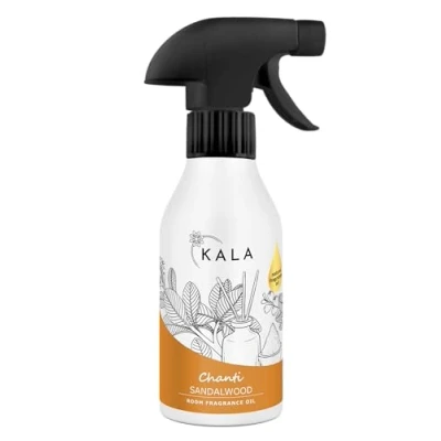 Abbildung von KALA Lufterfrischer Duftölspray CHANTI, Raumspray mit Geruchsneutralisation, Raumduft Spray Hält bis zu 48h, Air Freshener Aktiv Neutralisator Duft Sandelbaum, 250ml