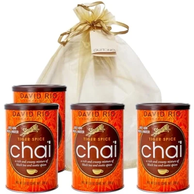 Abbildung von GUSTONE. David Rio Geschenkset Tiger Spice 398g Dosen Chai Latte (4)