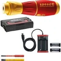 Abbildung von Wiha Akku Schraubendreher (44318) 7 tlg., Drehmoment 0,4nm + 1nm, LED Licht