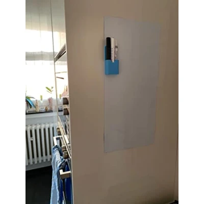 Abbildung von Magnetfolie Haftgrund für Magnete Magnettafel Ferrofolie selbstklebend beschreibbar, abwischbar, magnetisch (weiß, 50x30cm)
