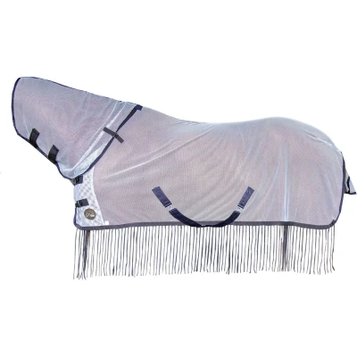 Abbildung von HKM Fliegendecke Fringes Abnehmbarer Hals Silber/Grau