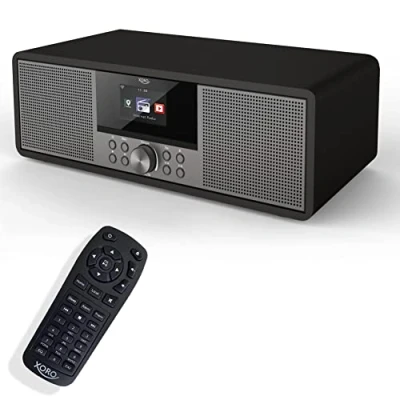 Abbildung von Xoro HMT 600 All in One Internetradio (WLAN CD Player DAB+/FM Radio Bluetooth USB MP3 Spotify Web Radio) schwarz