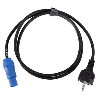 Abbildung von Pronomic Stage EUPP 1.5 Netzkabel Kabel zur Stromversorgung Für Aktiv Lautsprecher und Scheinwerfer Schuko Stecker auf Powercon kompatibler Farbe: Schwarz Länge: 1,5 m