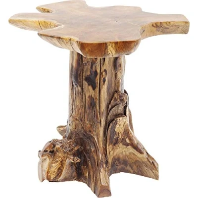 Abbildung von Kare Design Beistelltisch Tree Klein Nature, Braun, Teak Massivholz, Wohnzimmertisch, Couchtisch, 50x40x40cm (H/B/T)