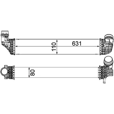 Abbildung von MAHLE ORIGINAL CI 478 000P Ladeluftkühler RENAULT: GRAND SCENIC 3