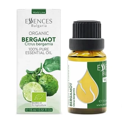 Abbildung von Essences Bulgaria Bio Bergamotte Ätherisches Öl 15ml Citrus bergamia 100% Naturrein Unverdünnt Therapeutischer Grad Aromatherapie Kosmetik Tierversuchsfrei Gentechnikfrei Vegan