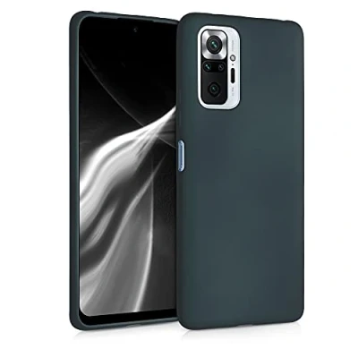 Abbildung von kwmobile Case kompatibel mit Xiaomi Redmi Note 10 Pro Hülle Schutzhülle aus Silikon metallisch schimmernd Handyhülle Metallic Petrol