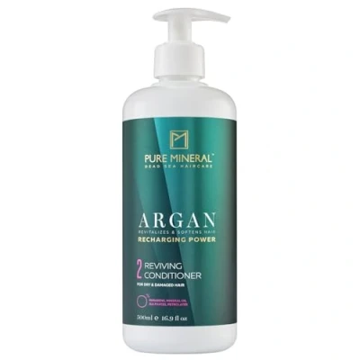 Abbildung von Pure Mineral Argan Conditioner für Stärkung Feuchtigkeitsspendend und Anti Frizz trockenes Haar Reich an Vitamin E Ohne Sulfate, Parabene, Petrolate 500ml