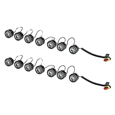 Abbildung von HELLA LED Tagfahrleuchtensatz LEDayFlex 24V / 12V rund SAE glasklar Kabel: 120mm Fahrzeugfront Satz 2PT 010 458 751
