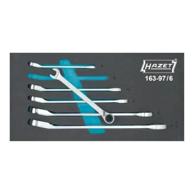 Abbildung von HAZET 163 97/6 Ratschen Ringgabelschlüssel 342 Safety Insert System 6