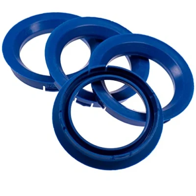 Abbildung von RKC Reifenstift 4X Zentrierringe blau Felgen Ringe Made in Germany, Maße: 74,1 x 57,1 mm