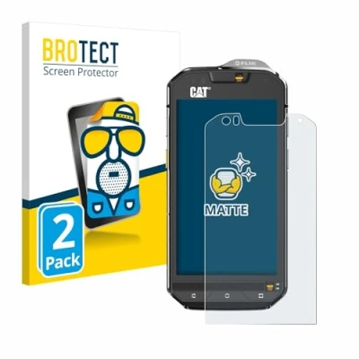 Abbildung von BROTECT Entspiegelungs Schutzfolie für Caterpillar Cat S60 (2 Stück) Matte Displayschutz Folie, Anti Reflex, Fingerprint