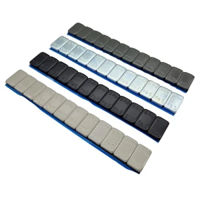 Abbildung von NAAA 4X Klebegewichte 60g Schwarz Silber Anthrazit Zink 240g 12x5g Auswuchtgewichte mit Abrisskante Für Felgen, Modellbau, RC Fahrzeuge &amp; mehr