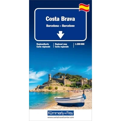 Abbildung von Kümmerly+Frey Regional Strassenkarte Costa Brava 1:200.000: Mit Barcelona. Inkl. Ortsverzeichnis und Reiseinformationen