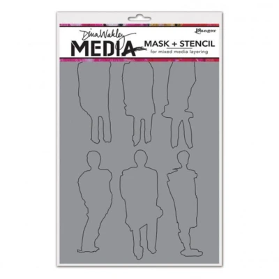 Abbildung von Ranger Dina Wakley Media stencil funky silhouettes