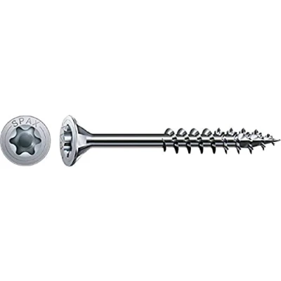 Abbildung von SPAX 2147483647 4.5X 35 Torx 20 Wirox mit Bewertung/Kleinpackung Inhalt Schrauben T Star Plus Senkkopf, Teilgewinde, 4,5 x 35, galv, 200 Stück, blank verzinkt, mm