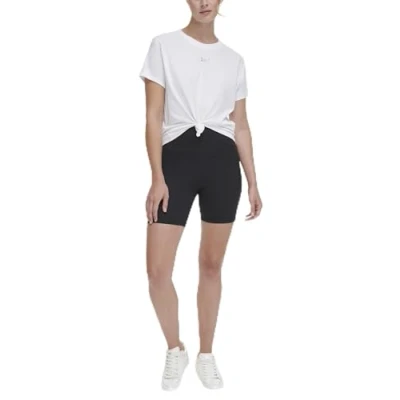 Abbildung von DKNY Women&#039;s Metallic Bubble Logo Shirt, White, Large