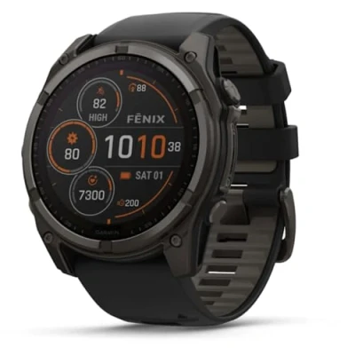 Abbildung von Garmin fenix 8 51 mm Solar Sapphire Titan (Grau One Size) Pulsmesser