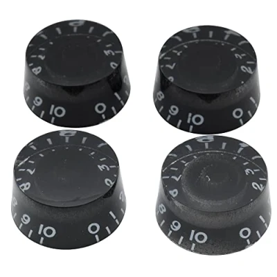 Abbildung von Musiclily Metrisch Gitarre Knöpfe Potiknöpfe Speed Knobs Volume Tone Potikopf für Epiphone Les Paul SG Import E Gitarre,Weiß (4 Stück)