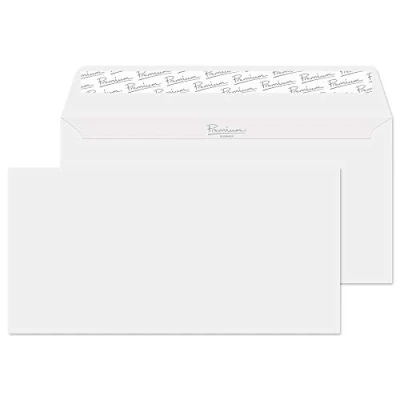 Abbildung von Blake Premium Business 91255 Briefumschläge Haftklebung Diamant Weiß Laid DL 110 x 220 mm 120 g/m² 50 Stück
