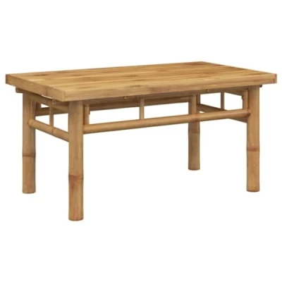 Abbildung von vidaXL Couchtisch, Beistelltisch mit Latten Design, Kaffeetisch für Wohnzimmer Terrasse Garten, Sofatisch Teetisch Tisch, Modern, Bambus