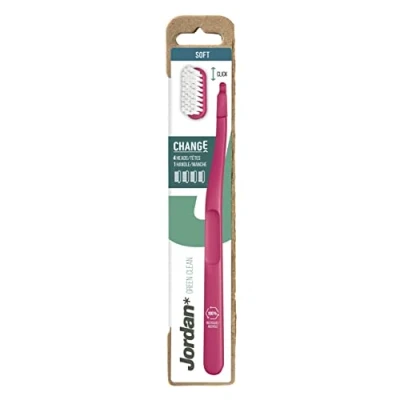 Abbildung von Jordan Green Clean Change Soft Zahnbürstengriff + 4 Köpfe