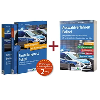Abbildung von Sparpaket Einstellungstest + Auswahlverfahren Polizei: Alles in einem Paket: Bewerbung, Vorstellungsgespräch, Einstellungstest, Assessment Center!