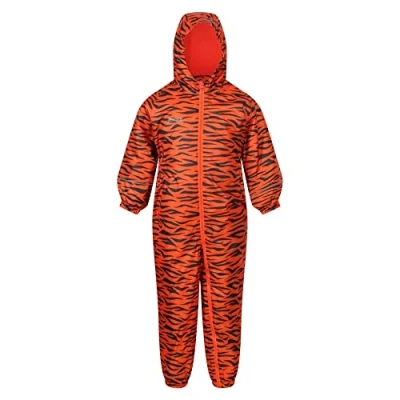 Abbildung von Regatta Unisex Baby Printed Splat II Schneeanzug, Blaze Orange Tiger, 5 Years