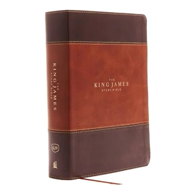 Abbildung von KJV, The King James Study Bible, Leathersoft, Brown, Red Letter, Full Color Edition: Holy Version