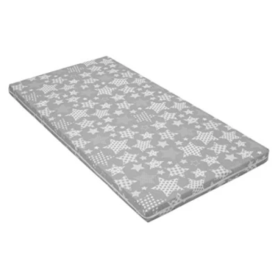 Abbildung von 4myBaby GmbH Best for Kids Babymatratze 60x120x6 cm Bezug 100% kuschelweiche Baumwolle (Grau Sterne)