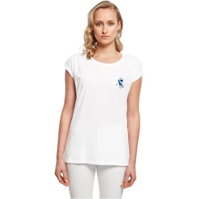 Abbildung von Mister Tee CLUB Extended Shoulder Tshirt print, Damen, Größe: Small, White