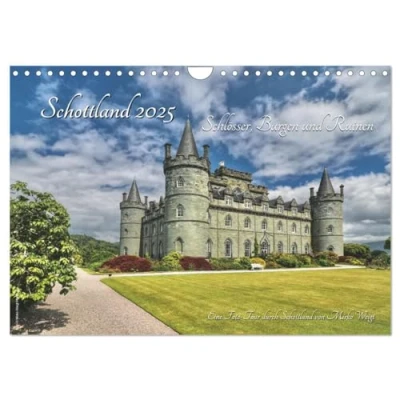 Abbildung von Schottland 2025 Schlösser, Burgen und Ruinen (Wandkalender DIN A4 quer), CALVENDO Monatskalender