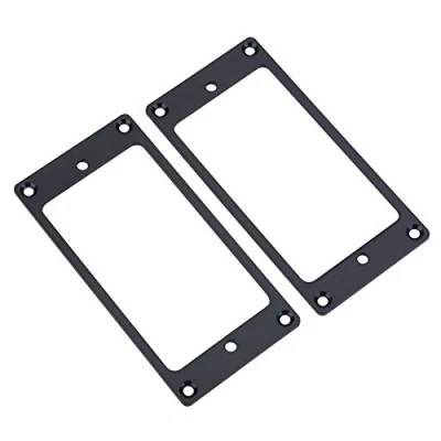 Abbildung von Humbucker Rahmen Metall 2 Stück Cover E Gitarre Pickup Montage Ring(schwarz)