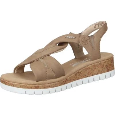 Abbildung von Rieker Plateausandalette, Damen, Größe: 39, Shell Schuhe
