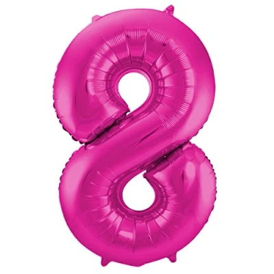 Abbildung von Folat 631983 Folienballon Zahl 8 magenta ca. 86 cm