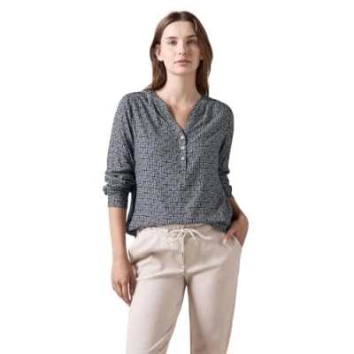 Abbildung von Cecil Bedruckte Hemdbluse, Damen, Größe: Medium, Blau