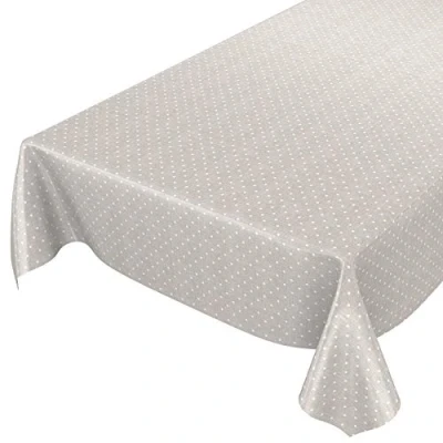 Abbildung von ANRO Wachstuchtischdecke Wachstuch Wachstischdecke Tischdecke Punkte Dots Gepunktet Uni Einfarbig Beige 160x140cm