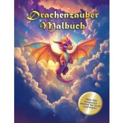 Abbildung von Drachenzauber: Über 100 niedliche Drachenmotive zum Ausmalen für Kinder und Erwachsene: Das perfekte Malbuch alle kleinen großen Drachenfans