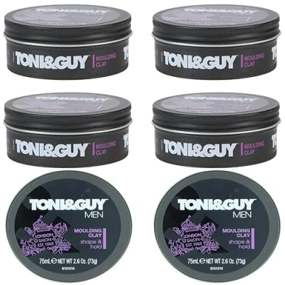 Abbildung von 6x Toni&amp;Guy Men Formmeter Moulding Clay Halt &amp; Textur 75ml (6er Pack)
