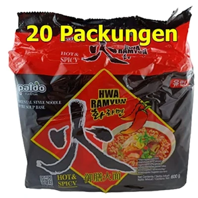 Abbildung von Paldo Hwa Ramyun Instant Nudeln scharf &amp; würzig 20er Pack (20 x 120g)